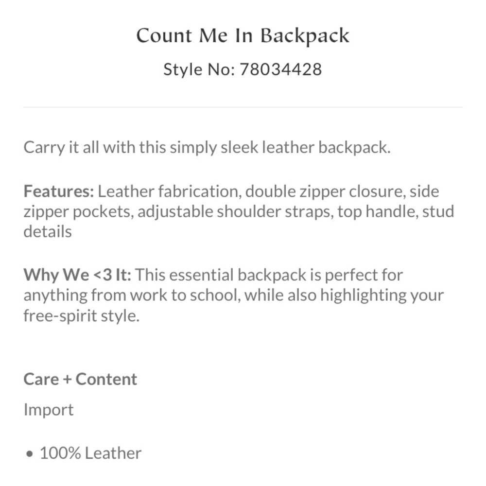 Free People Count Me In Backpack - Picture 7 of 17